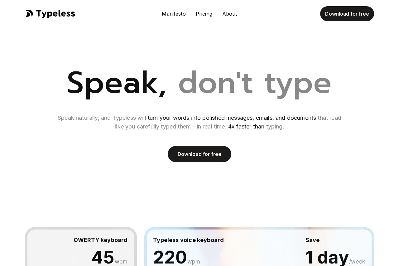 Typeless